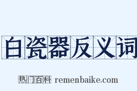 白瓷器反义词是什么意思的图片